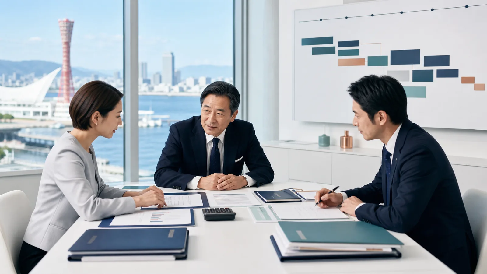 会社売却の流れと必要資料を確認する神戸の経営者と専門家
